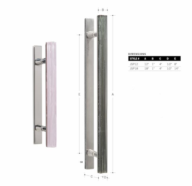 Jazz Collection  Shower Door Handles 18in.